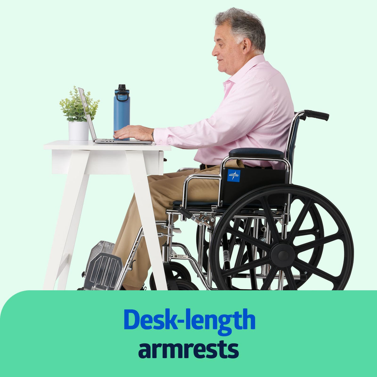 Extra-Wide Bariatric Wheelchair with 24" Wide Seat Z984