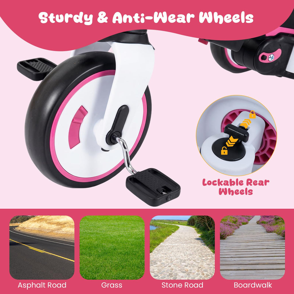 Kids 8-in-1 Folding Tricycle Y959