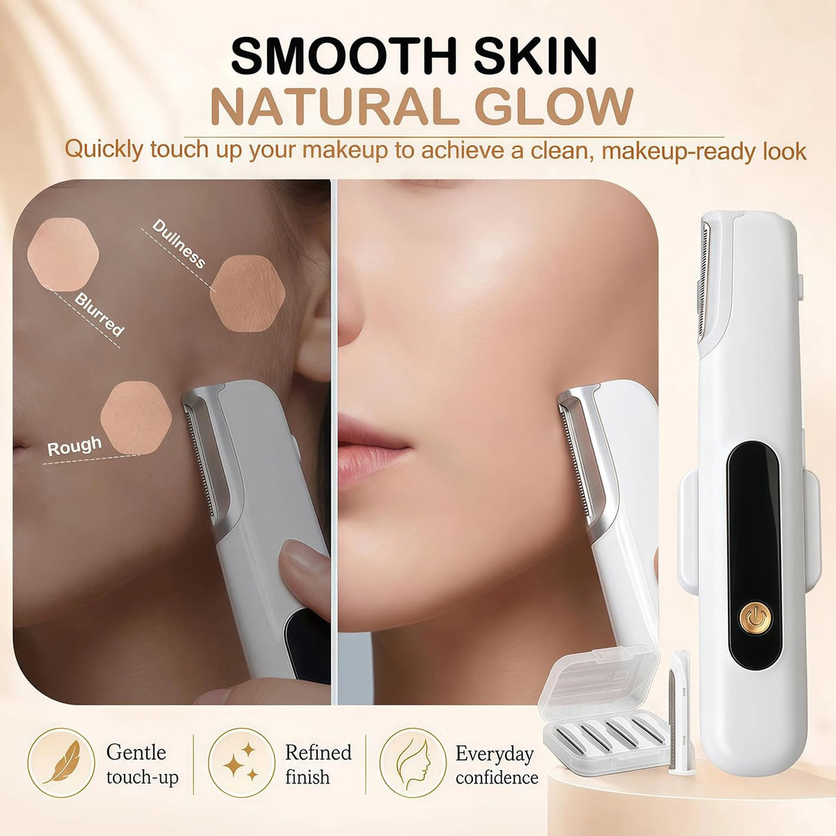 Sonic Dermaplane Razor with 5 Refill Blades B662