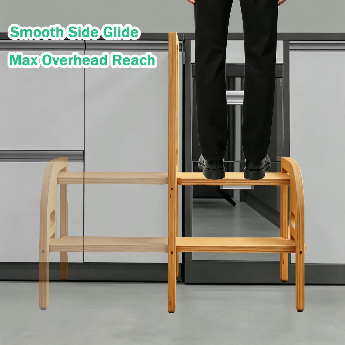 2 Step Foldable Wooden Ladder X2542