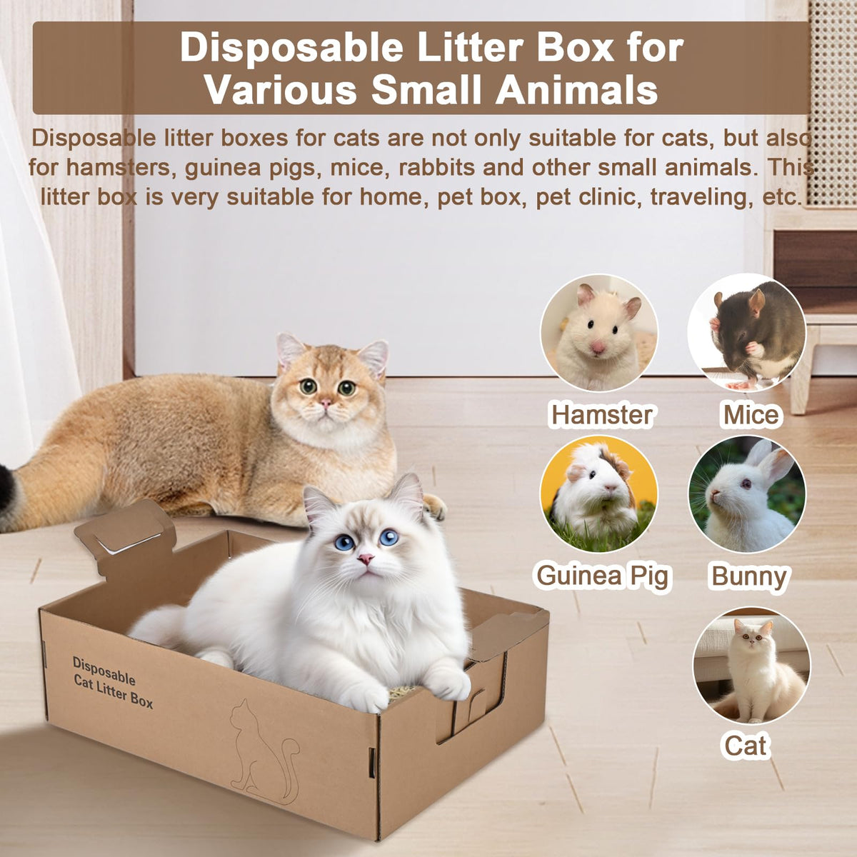 2 Pack Large Cardboard Cat Litter Box N7550