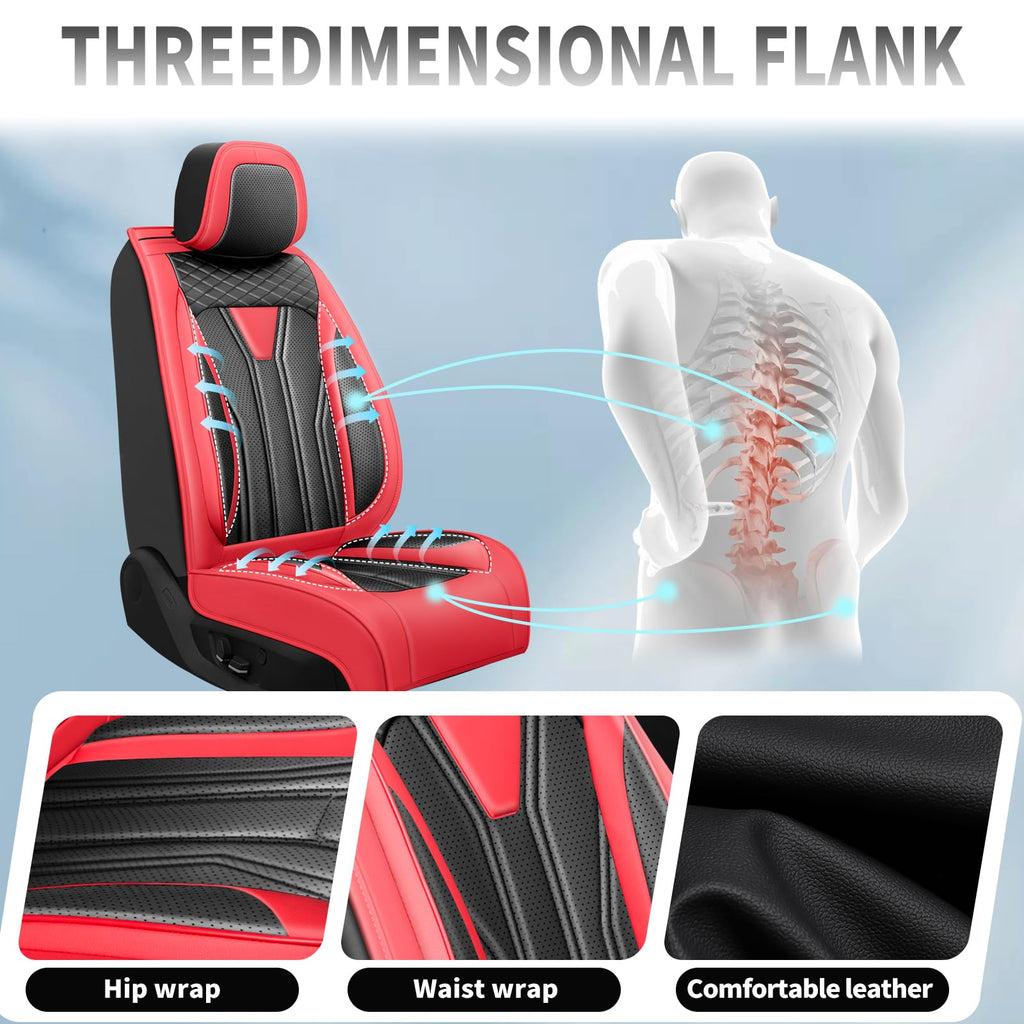 Red & Black Car Seat Covers X764