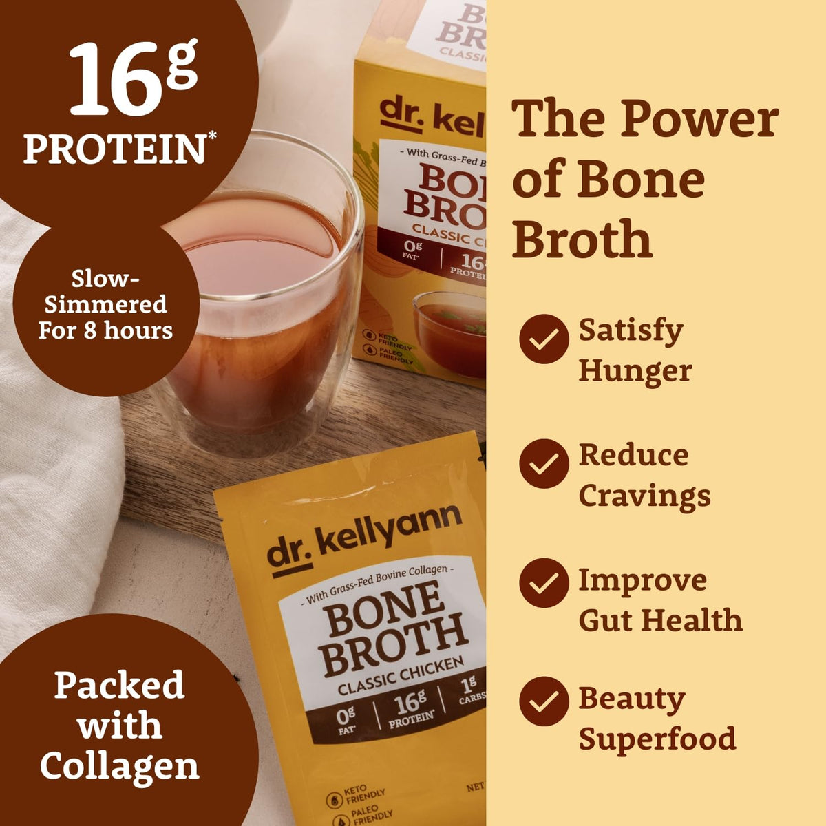 French Onion Bone Broth Packets 14 Servings D24694