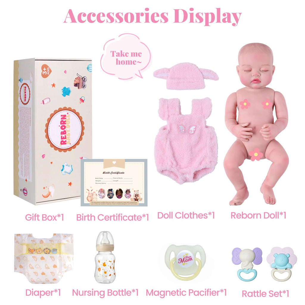 20 Inch Reborn Baby Dolls Girl with Accessories Y735