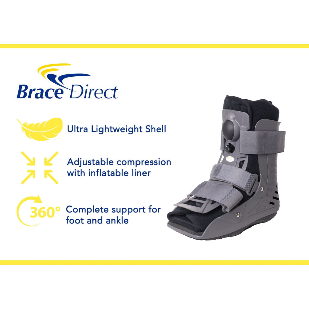 Ultra Light Short Full Shell Walking Boot + Reusable Ankle & Foot Ice Pack X4968