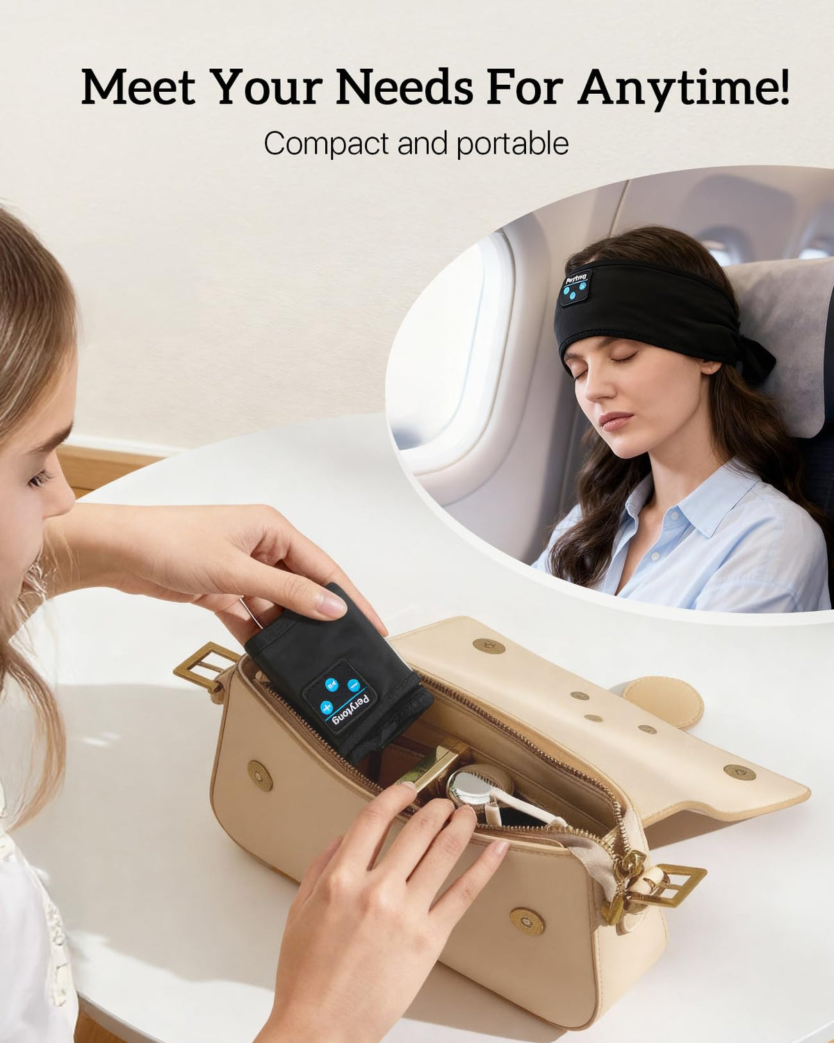 Bluetooth Sleep Headphones with Ultra-Thin Stereo Speakers J482