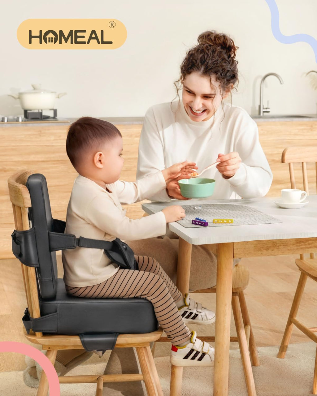Toddler Booster Seat with Backrest V962