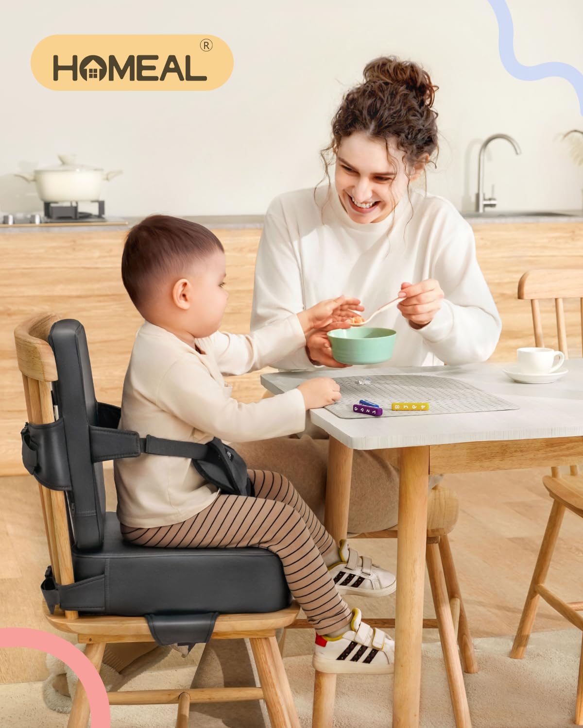 Toddler Booster Seat with Backrest V962