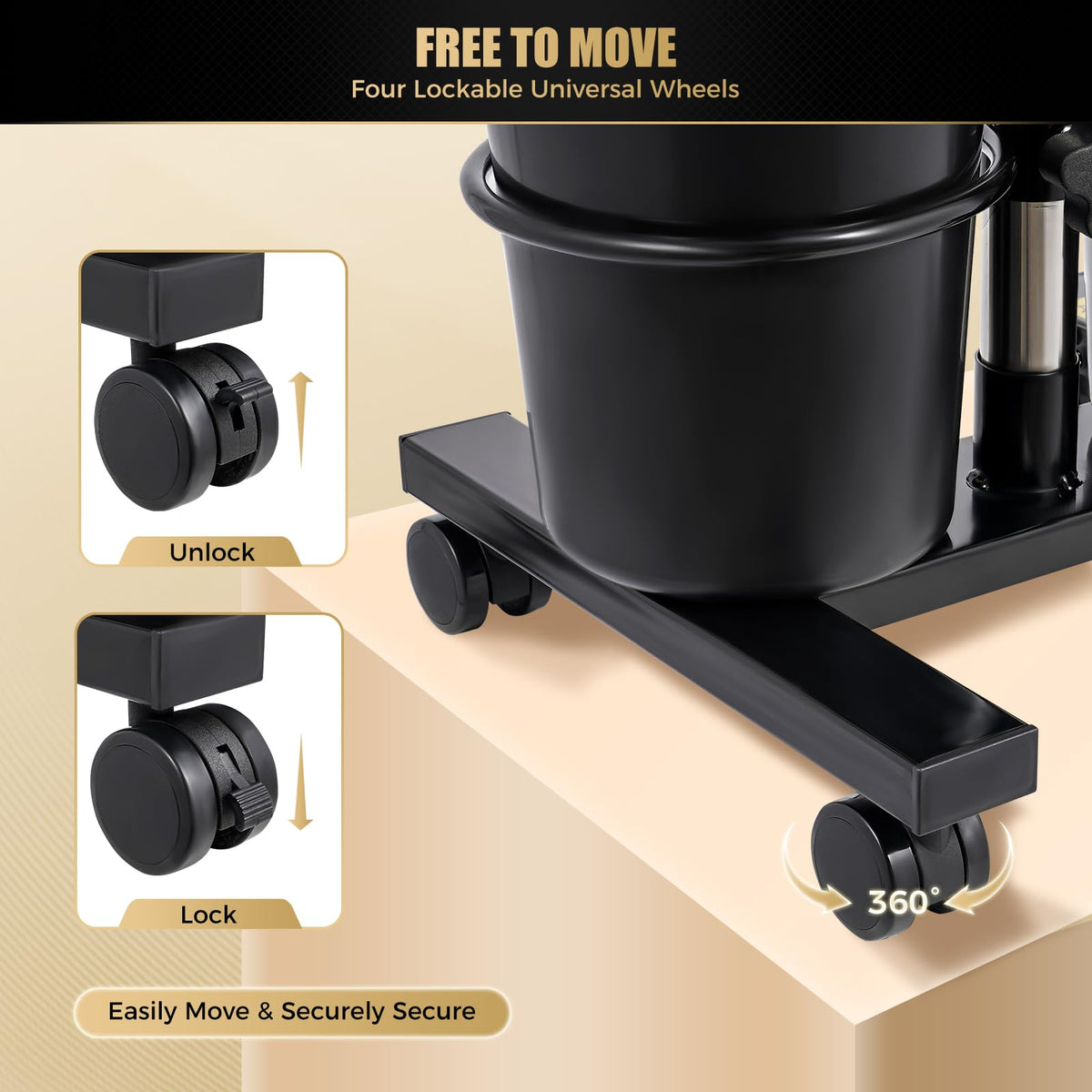 Portable Shampoo Basin with 2 Water Buckets, Black J40137