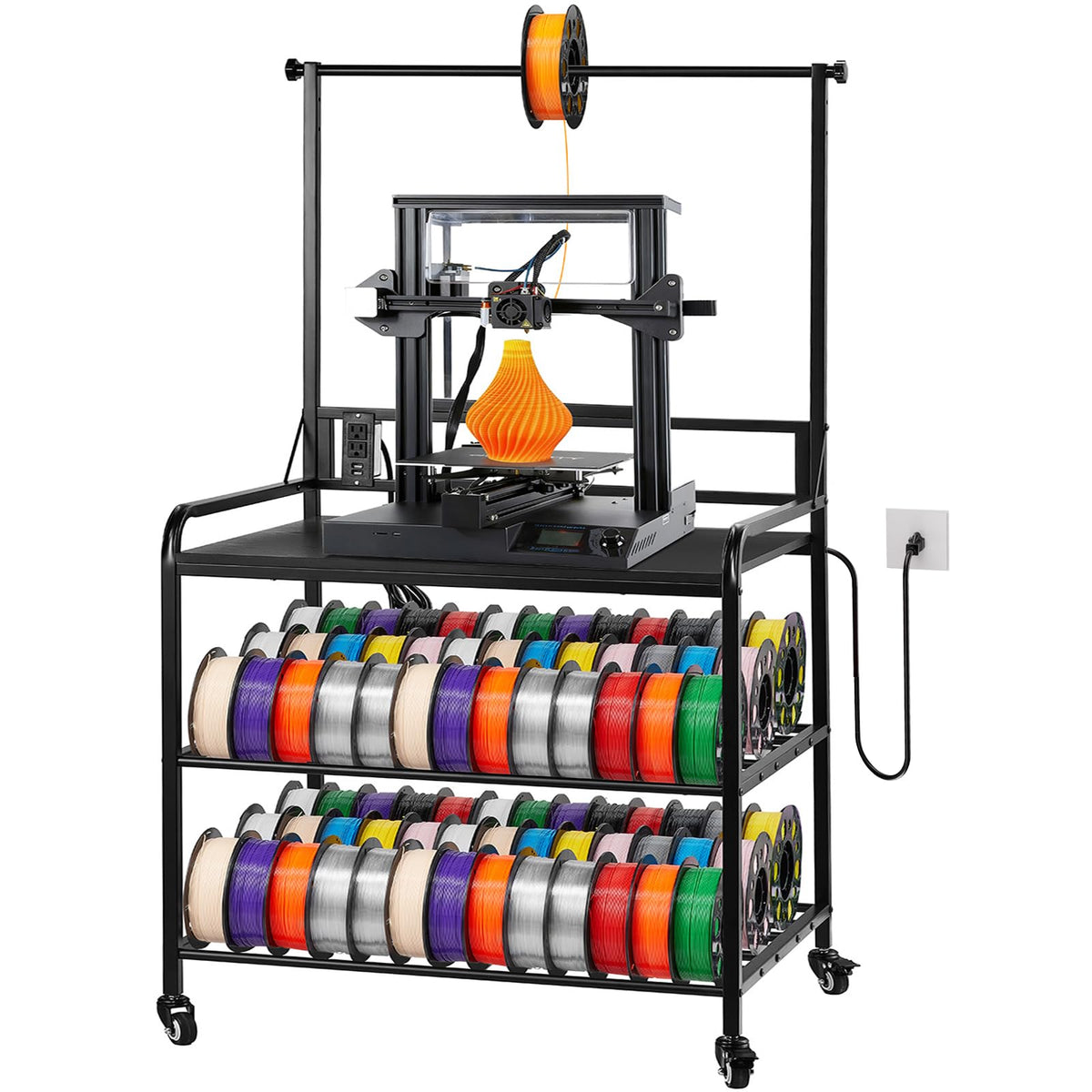 3-Tier Filament Storage Rack with Wheels G898