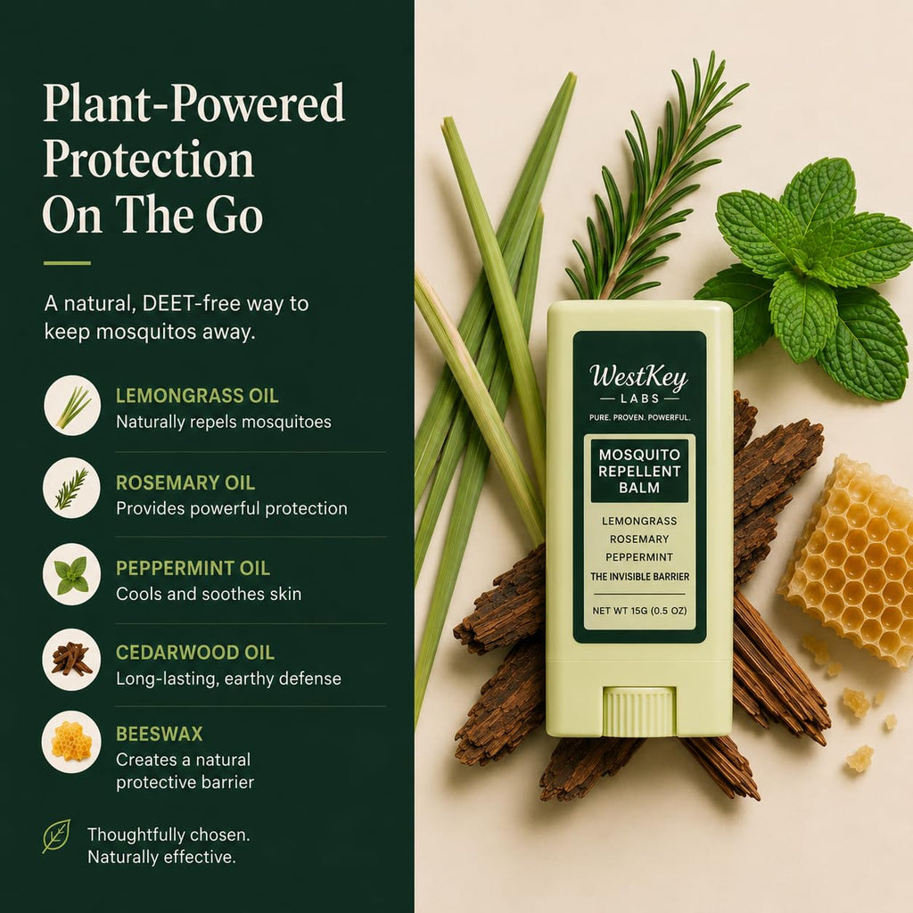 Mosquito Repellent Balm Stick 3-Pack 0.5oz DEET-Free Plant-Based Q269410
