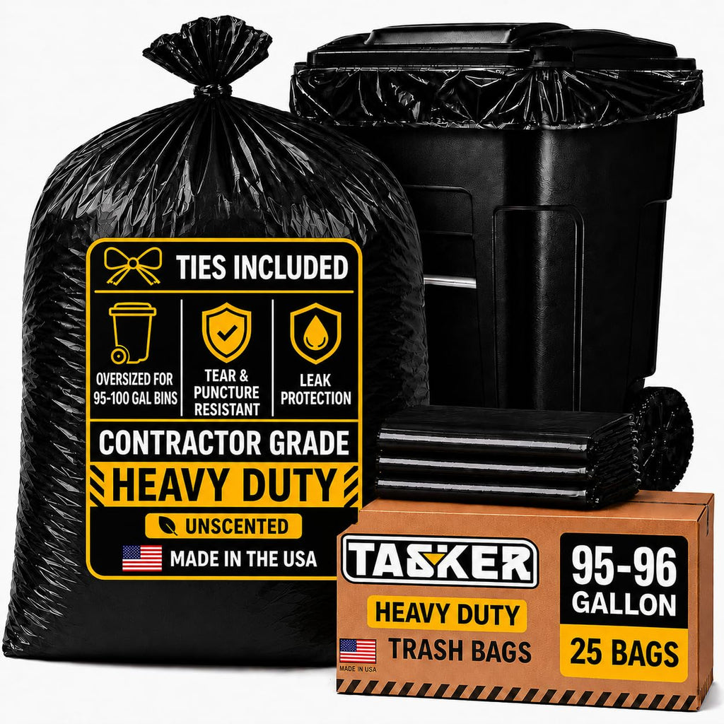 95 Gallon 2 Mil Heavy Duty Trash Bags 25 Count H5092