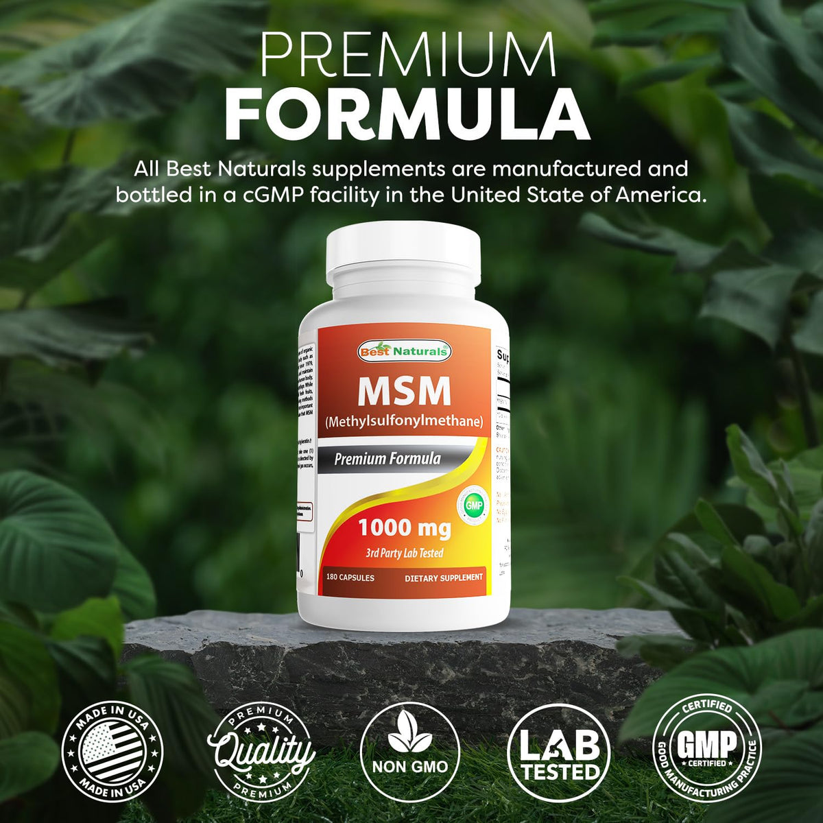 MSM 1000 mg 180 Capsules R6756
