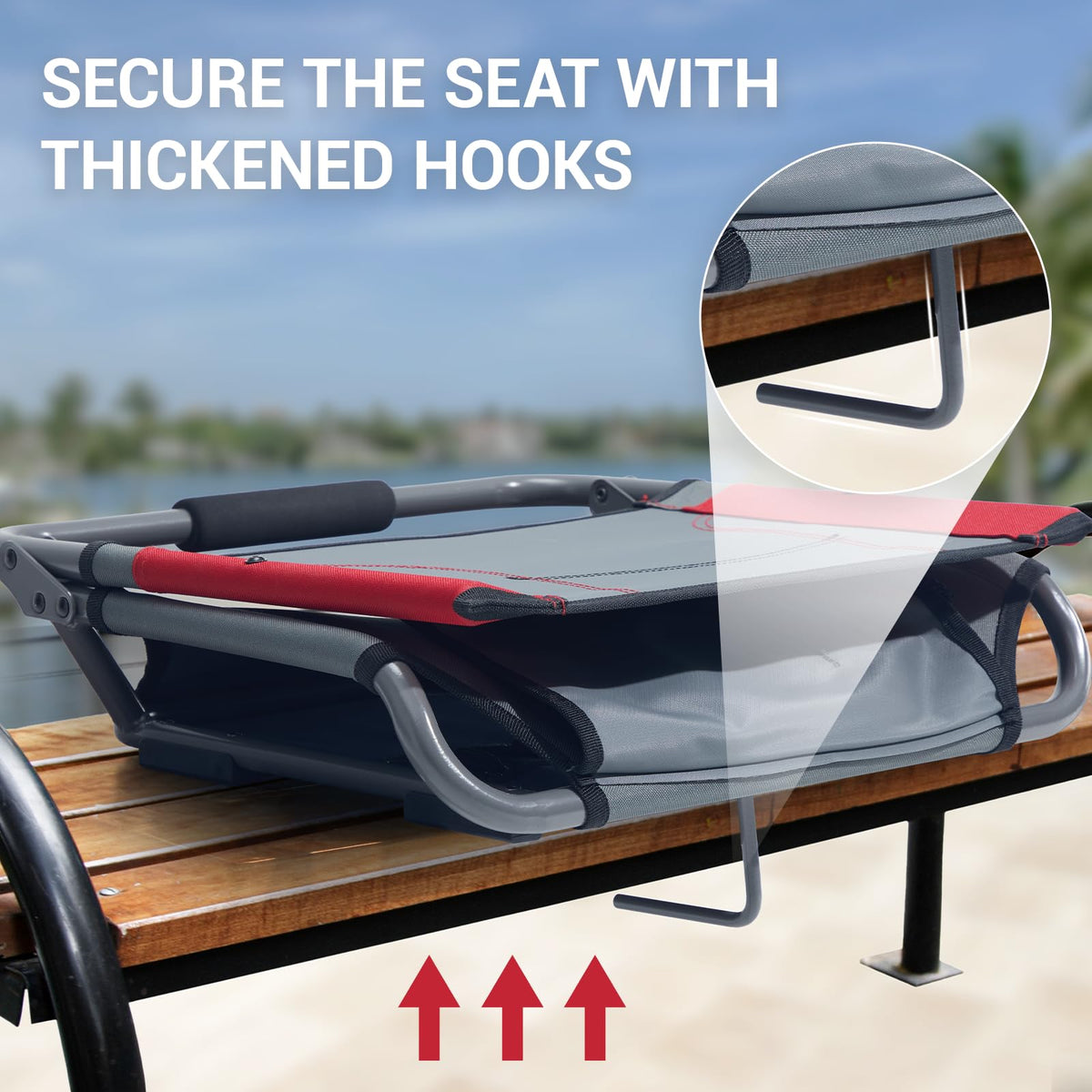 Folding Stadium Seats with Back Support, 2 Pack A408816