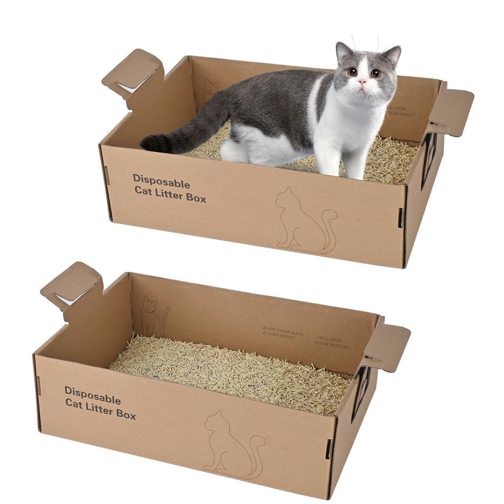 2 Pack Large Cardboard Cat Litter Box N7550