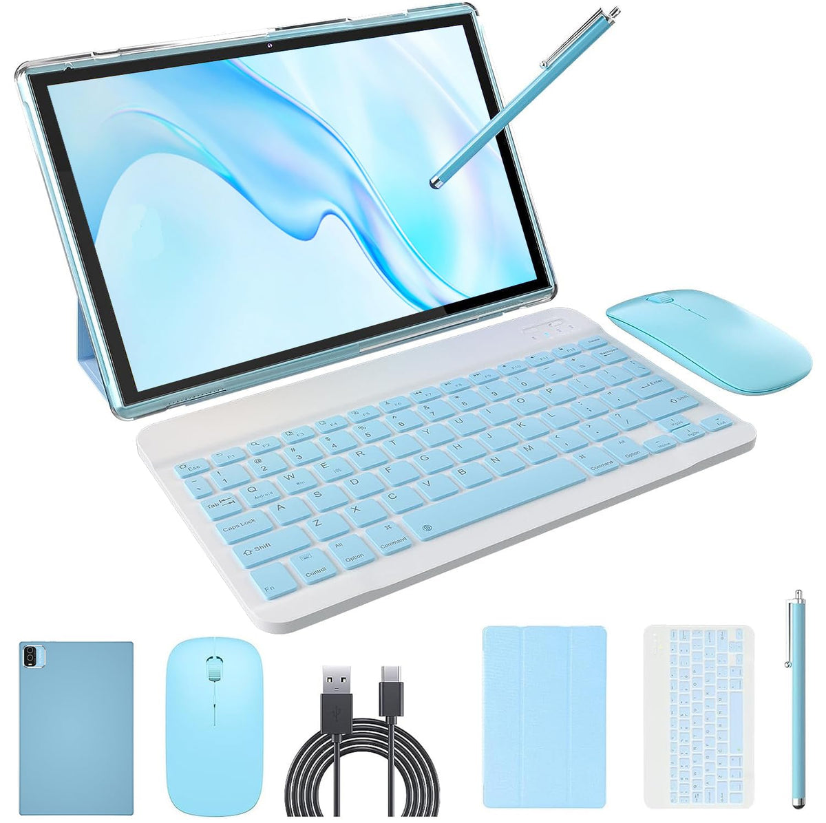 10 inch Android Tablet 2 in 1 with Keyboard Case 8GB+64GB P804