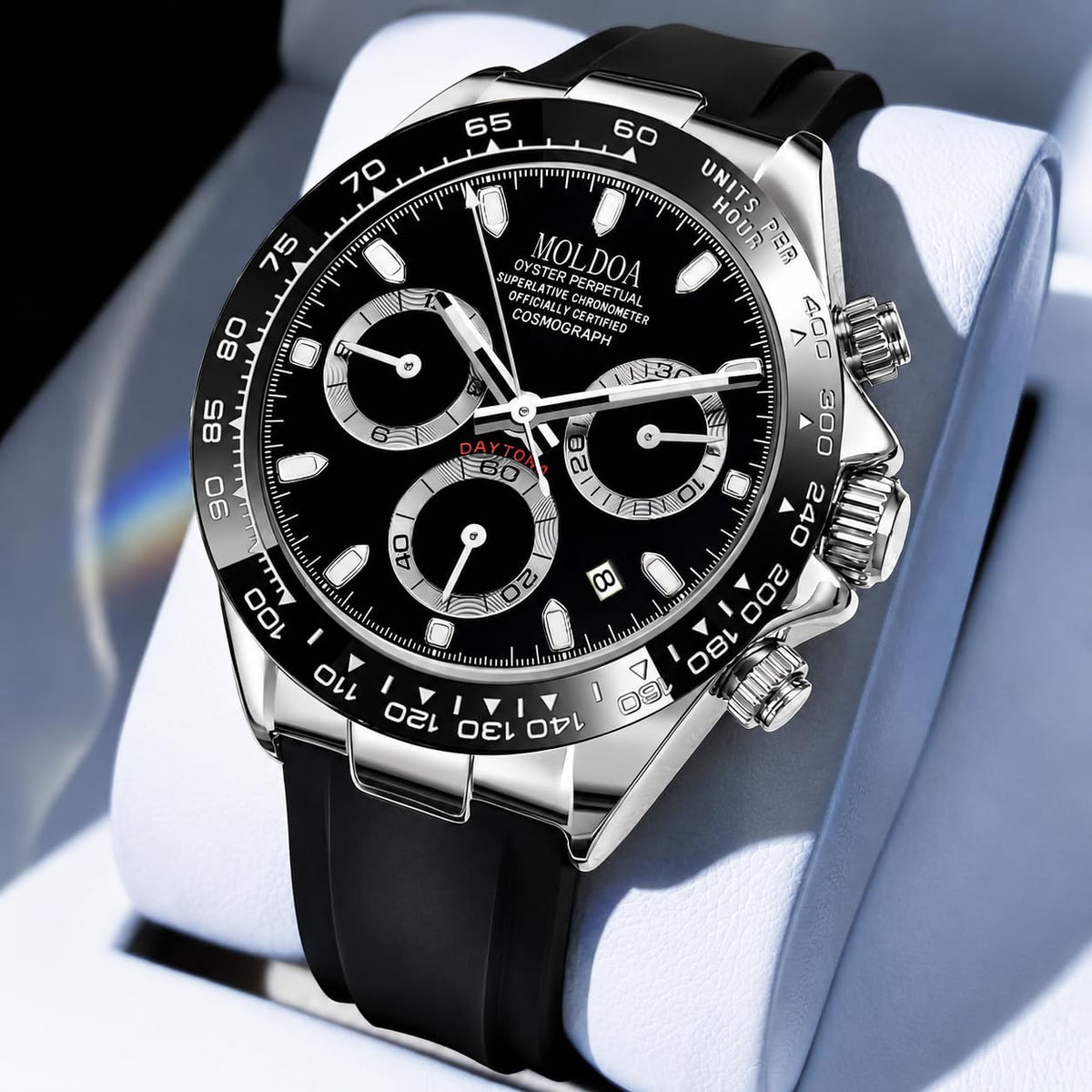Men's Analog Quartz Chronograph Waterproof Silicone Strap Watch A923