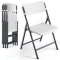 White 4-Pack Folding Chairs with Steel Frame W42989