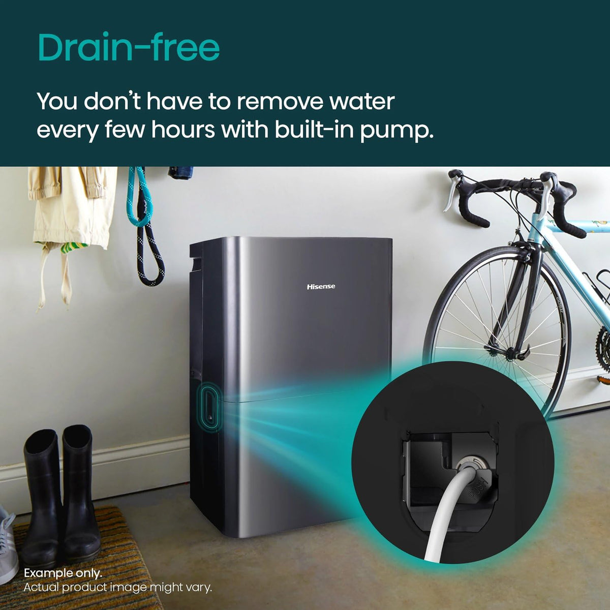 50-Pint Portable Dehumidifier with Built-In Pump I538279
