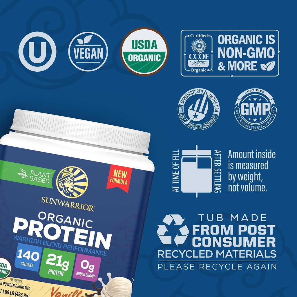Organic Vanilla Protein 17.44 OZ F40221