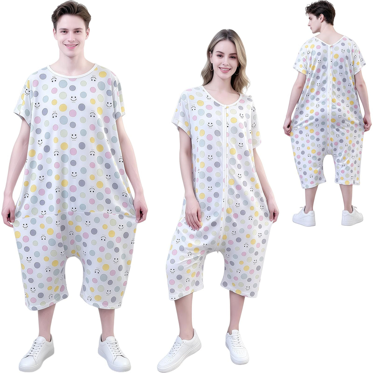 Reversible Incontinence Jumpsuit with Zipper D423