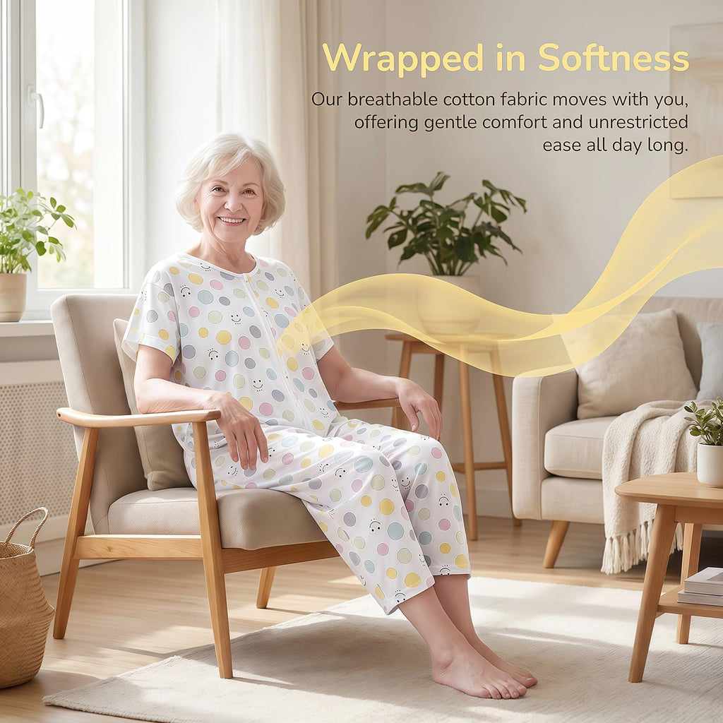 Reversible Incontinence Jumpsuit with Zipper D423