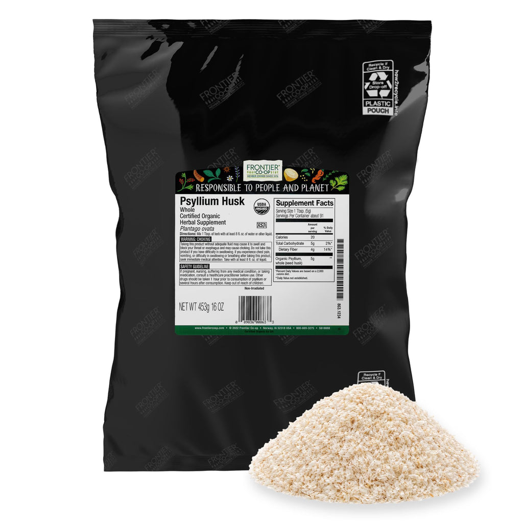 Organic Whole Psyllium Husk 16 Ounce A1945