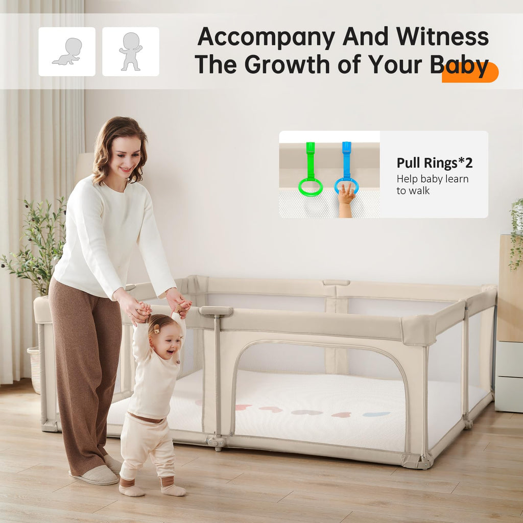 Foldable Baby Playpen with Gate Q382