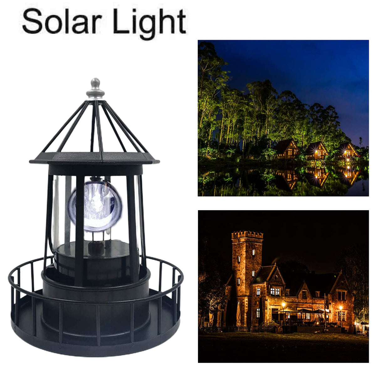 Solar Powered Lighthouse Garden Decoration R590