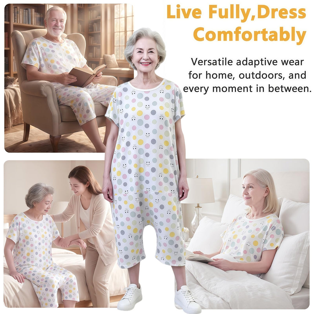 Reversible Incontinence Jumpsuit with Zipper D423