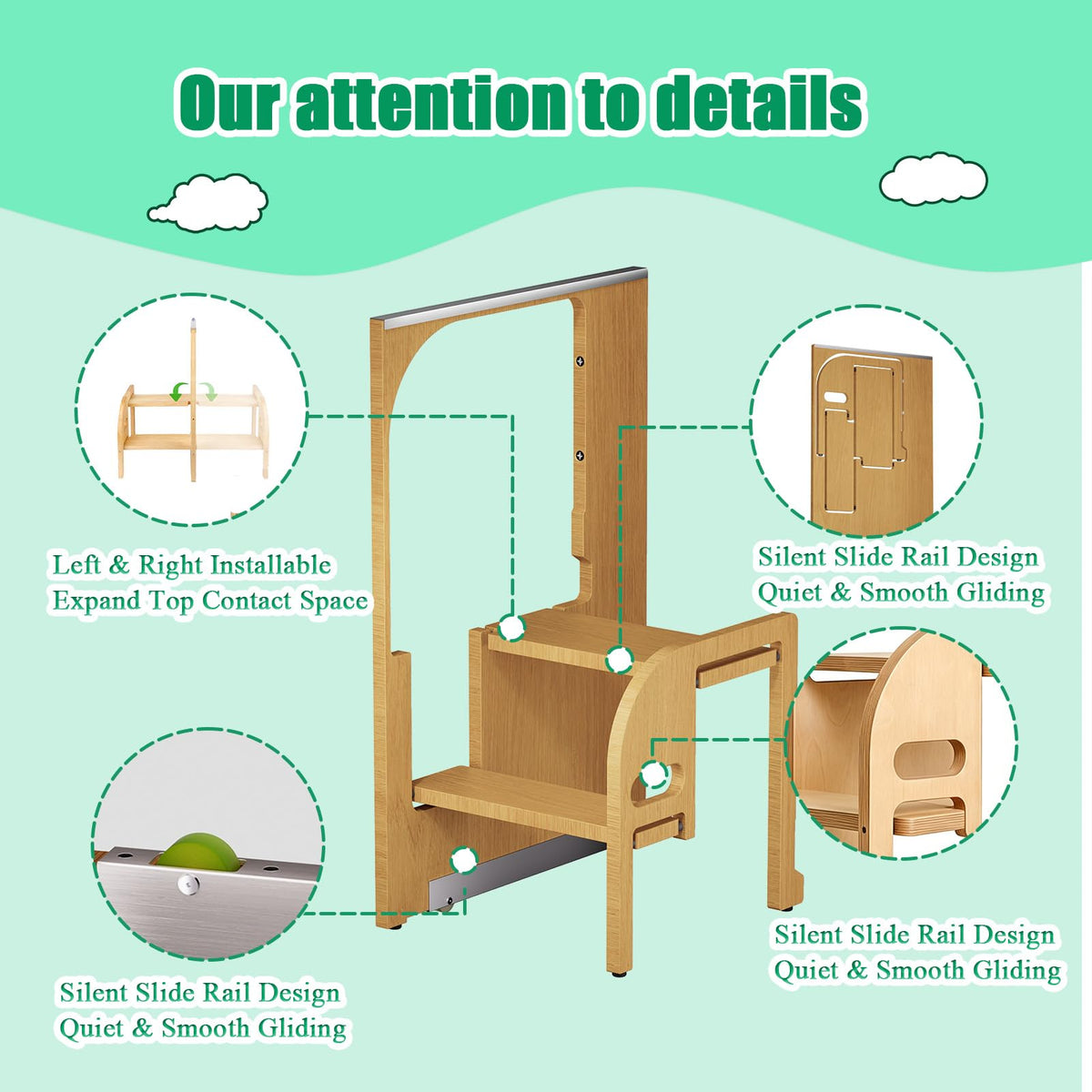 2 Step Foldable Wooden Ladder X2542