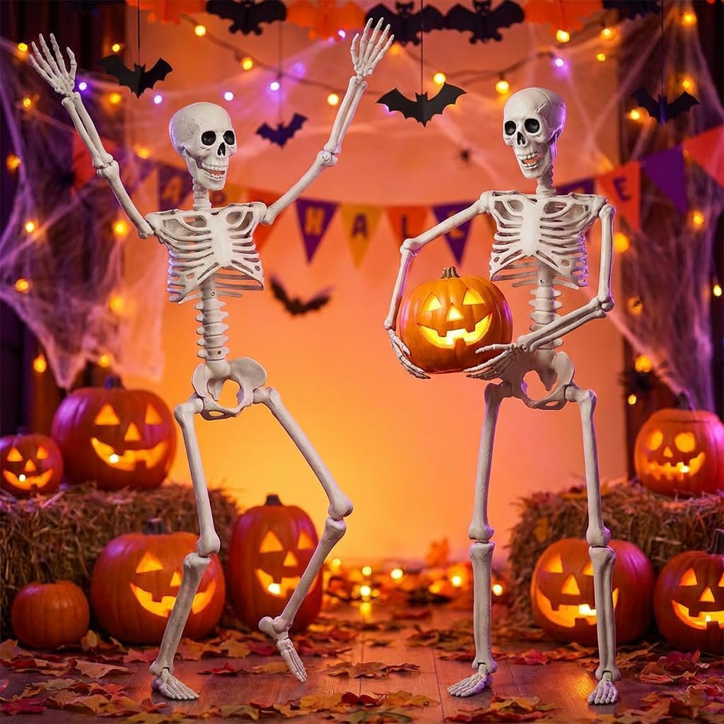 2 Pack 67" Posable Skeleton with Movable Joints V234