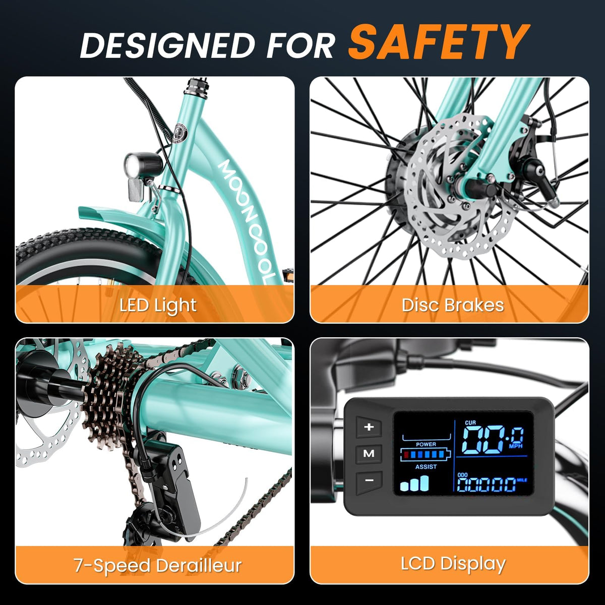 3 Wheel Electric Bike for Adults J726848
