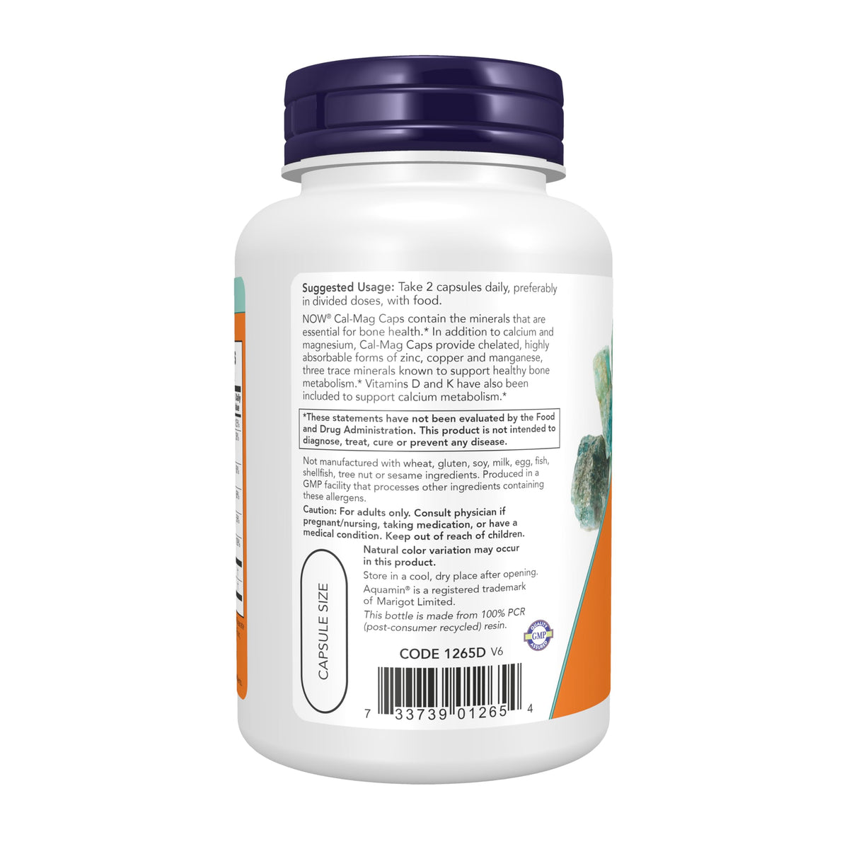 Cal-Mag Caps with Vitamin D and Minerals, 120 Veg Caps N44968