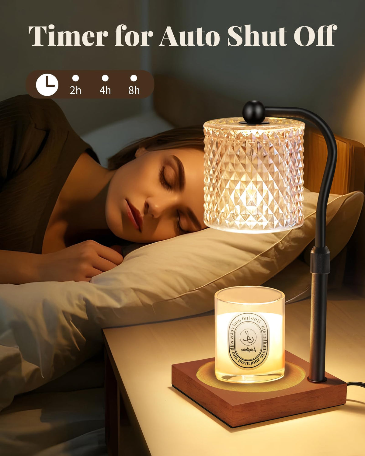 2 Pack Candle Warmer Lamp with Timer Dimmer Adjustable Height T40790