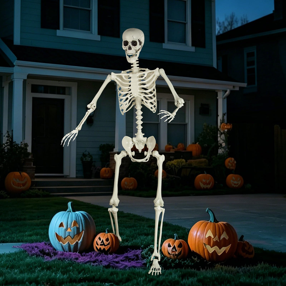 5.4 ft Posable Life Size Skeleton with Movable Joints U1771