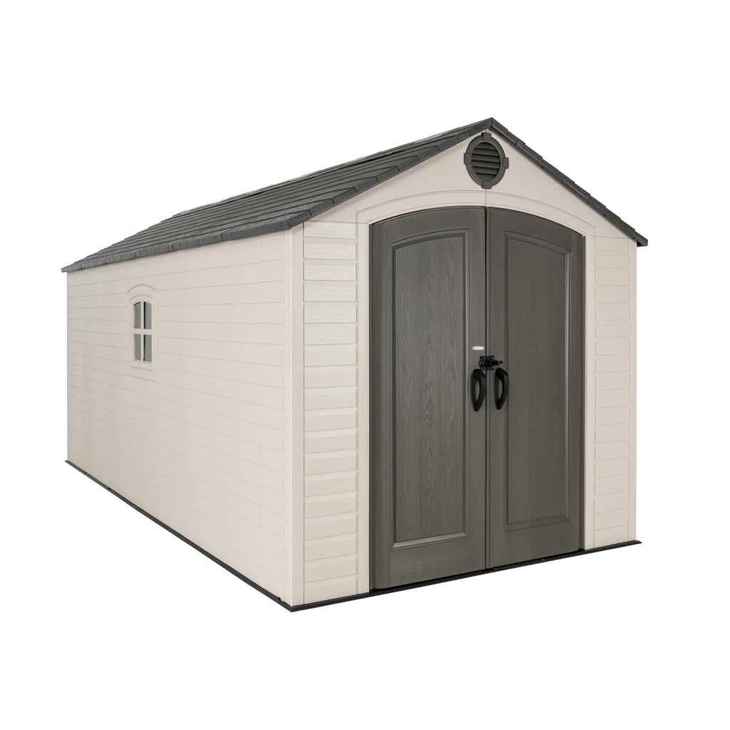 8x15 Ft Desert Sand Resin Outdoor Storage Shed K32567