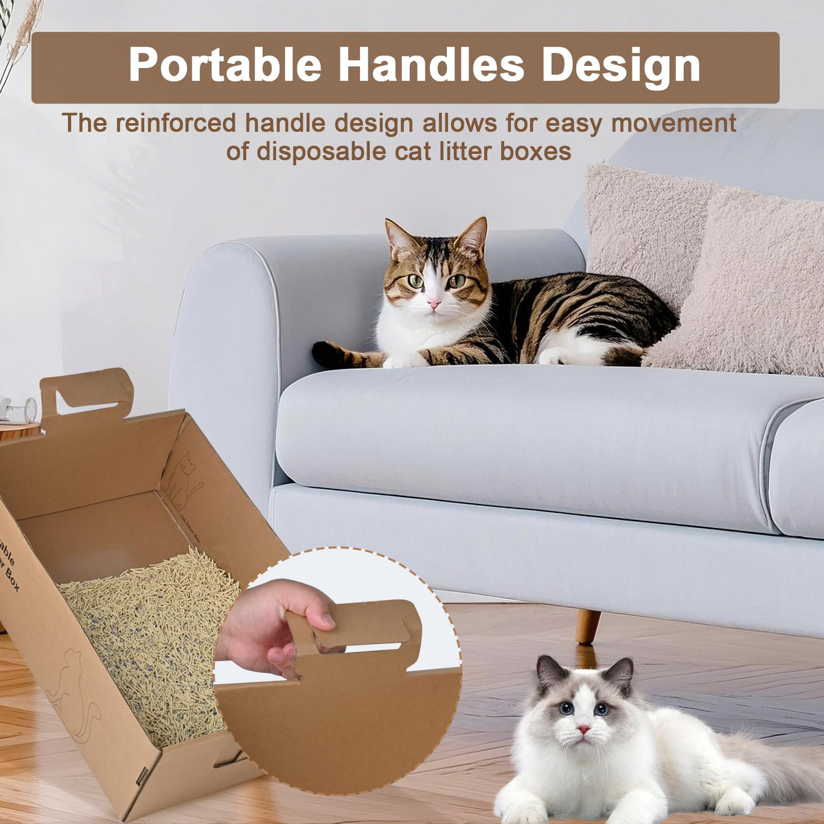 2 Pack Large Cardboard Cat Litter Box N7550