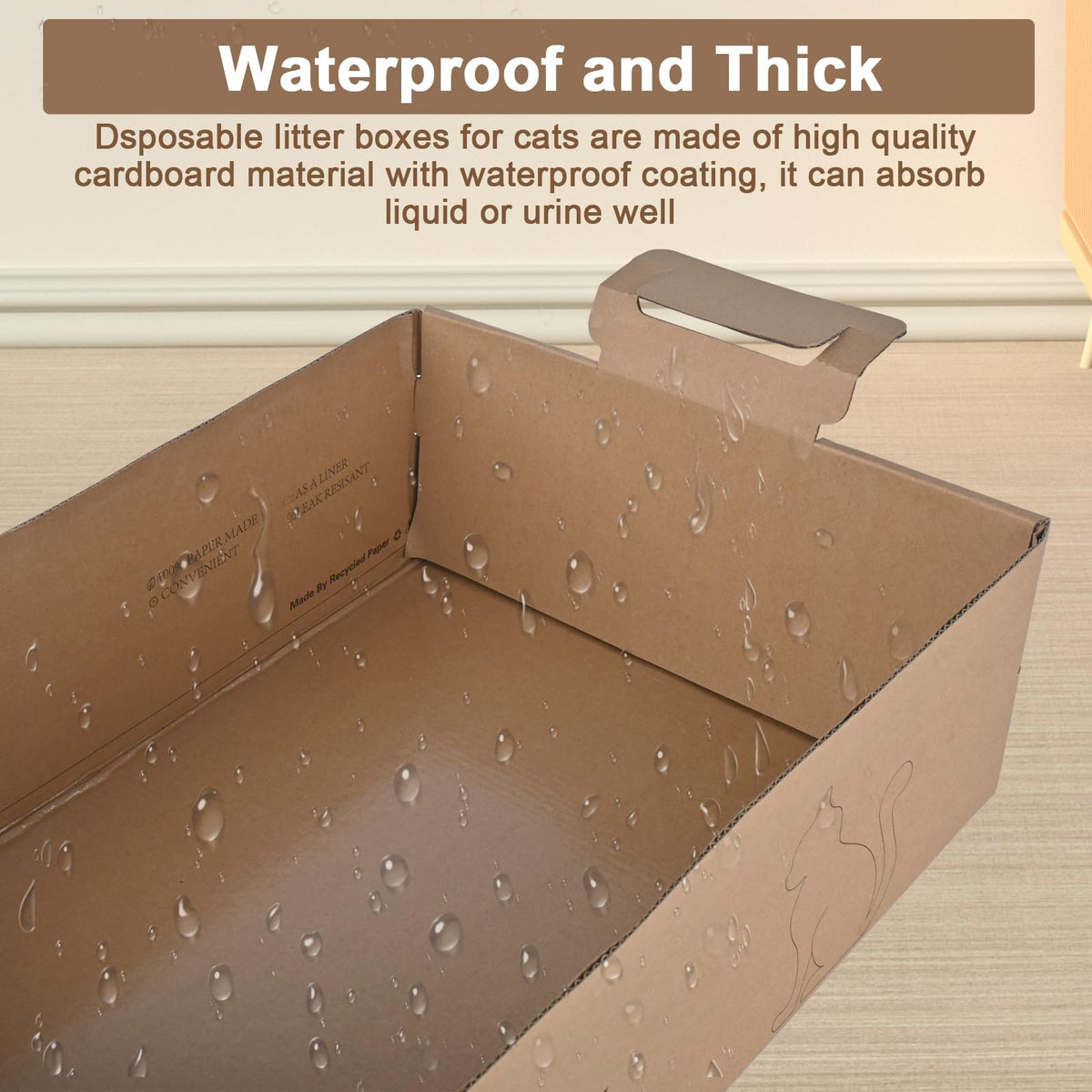 2 Pack Large Cardboard Cat Litter Box N7550