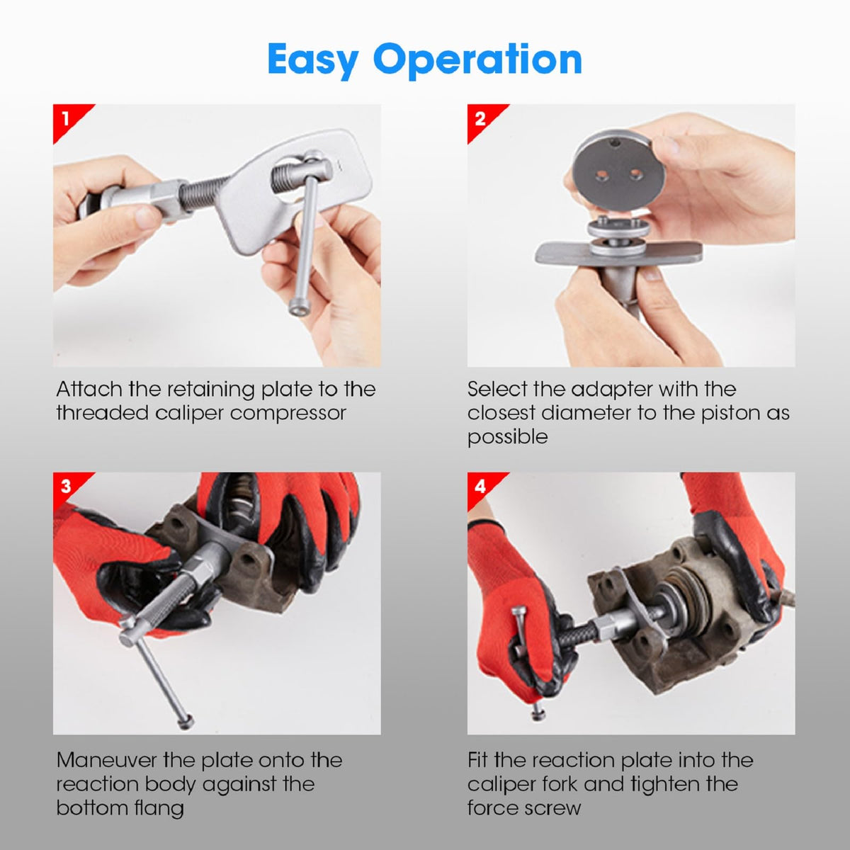 22 PCS Brake Caliper Press Tool Kit H93435