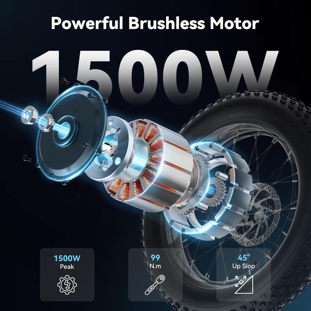1500W Electric Bike 20'' Fat Tire W3555