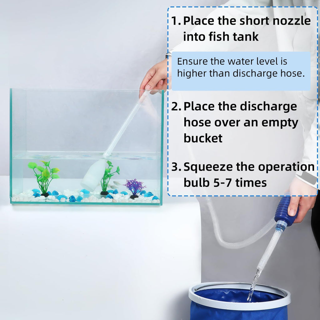 Aquarium Vacuum Siphon 5 in 1 Cleaning Set W244423