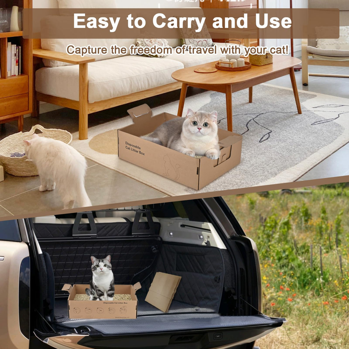 2 Pack Large Cardboard Cat Litter Box N7550