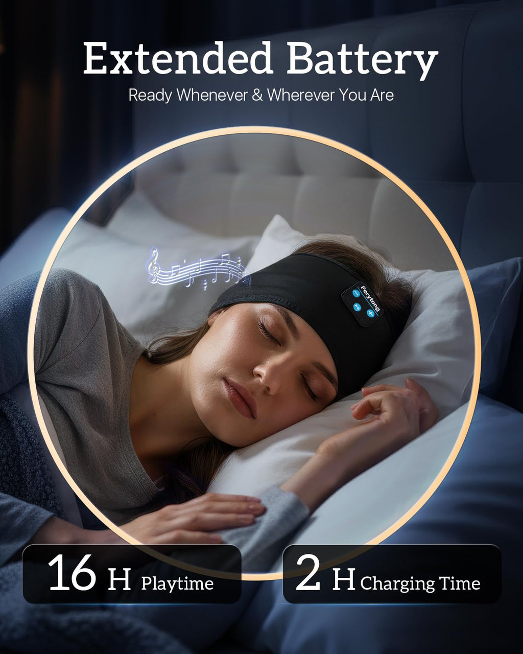 Bluetooth Sleep Headphones with Ultra-Thin Stereo Speakers J482