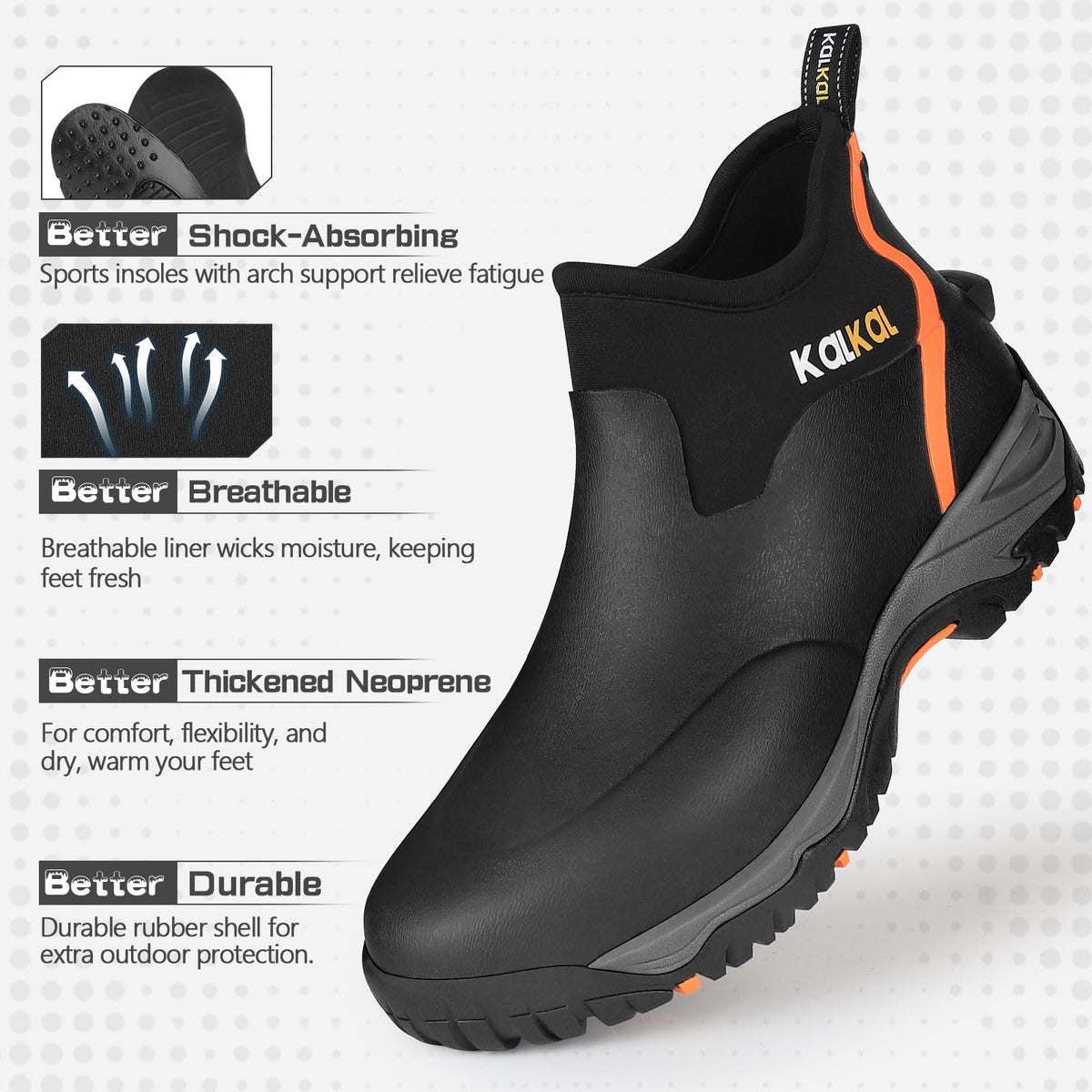 Men's Waterproof Insulated Rubber Ankle Boots G345923