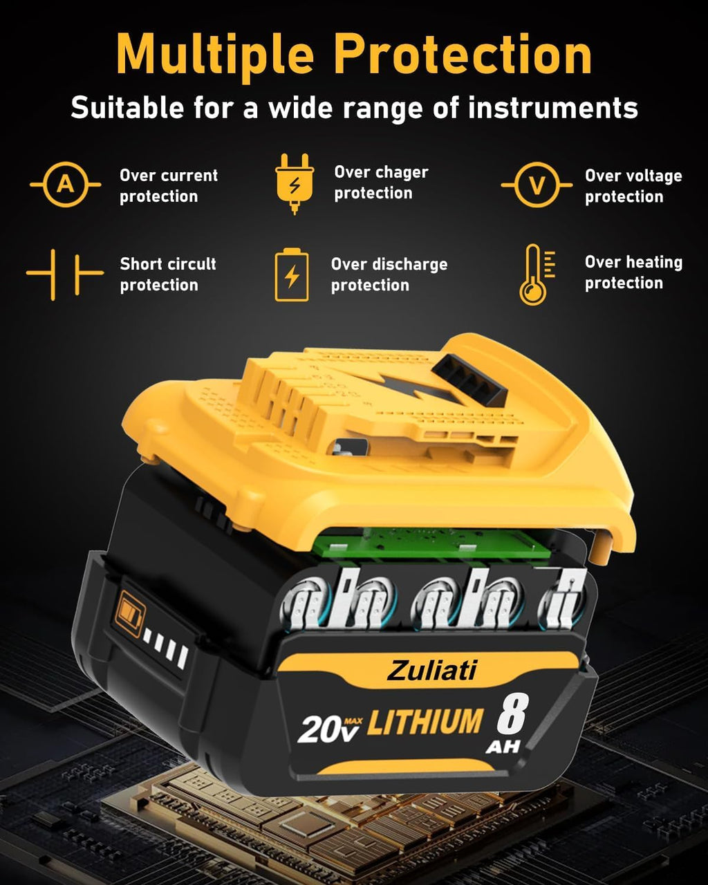 8.0Ah Replacement Battery 2PC C3355