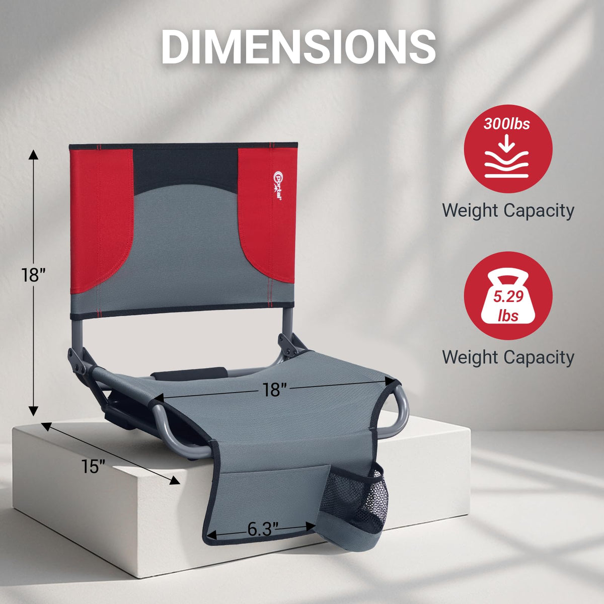 Folding Stadium Seats with Back Support, 2 Pack A408816