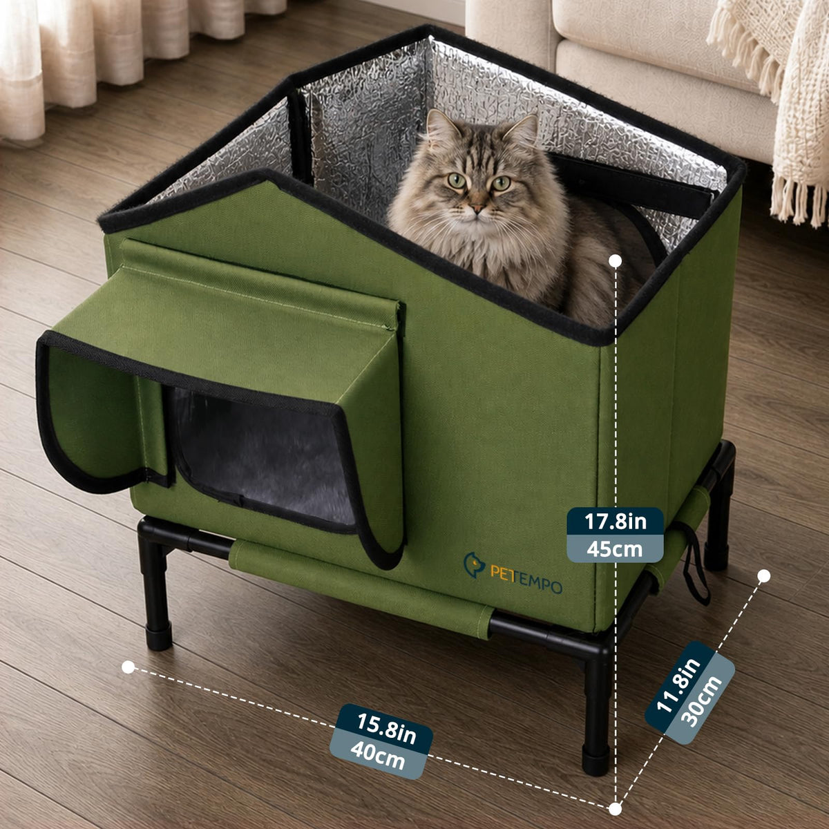 Weatherproof Insulated Outdoor Cat House M4040