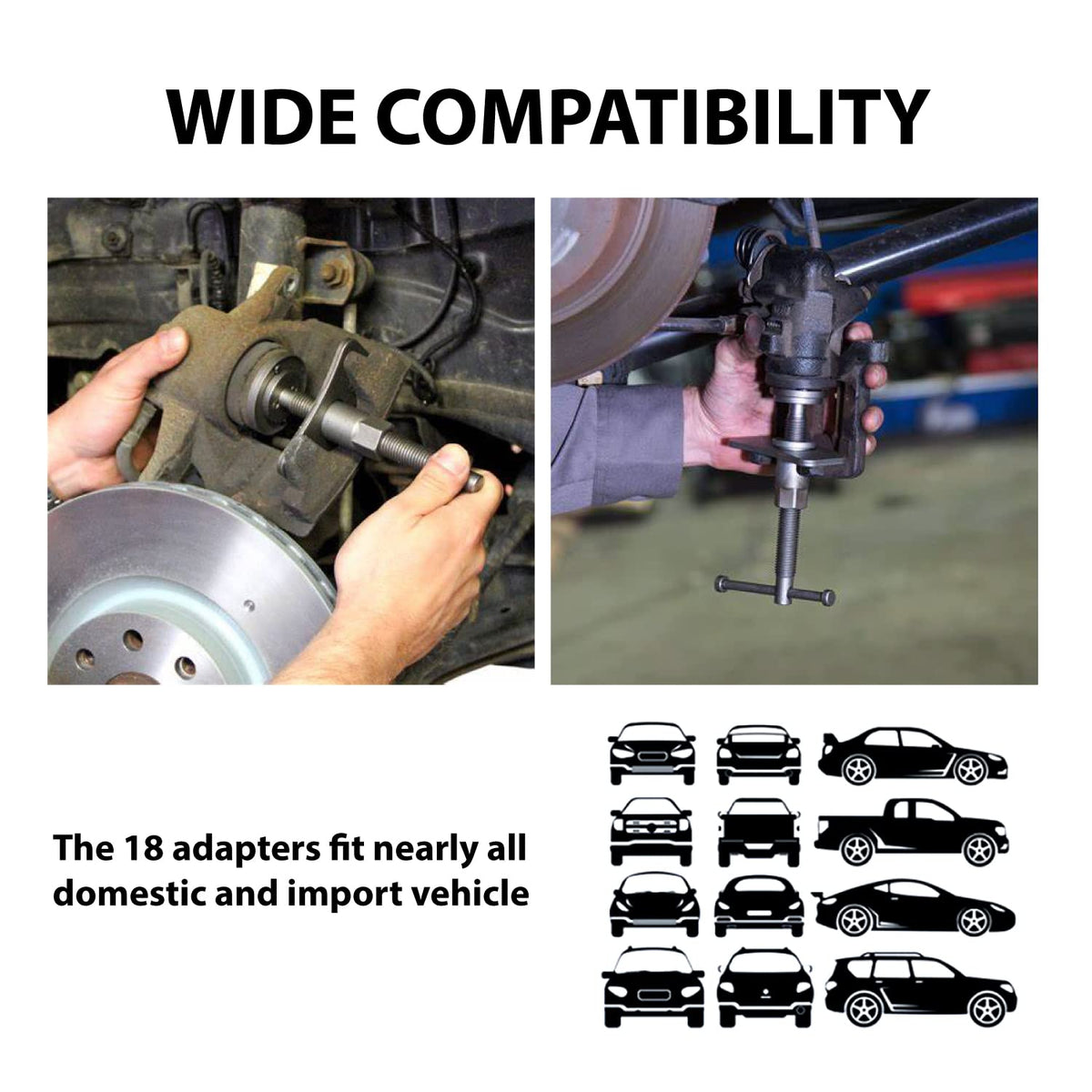 22 PCS Brake Caliper Press Tool Kit H93435