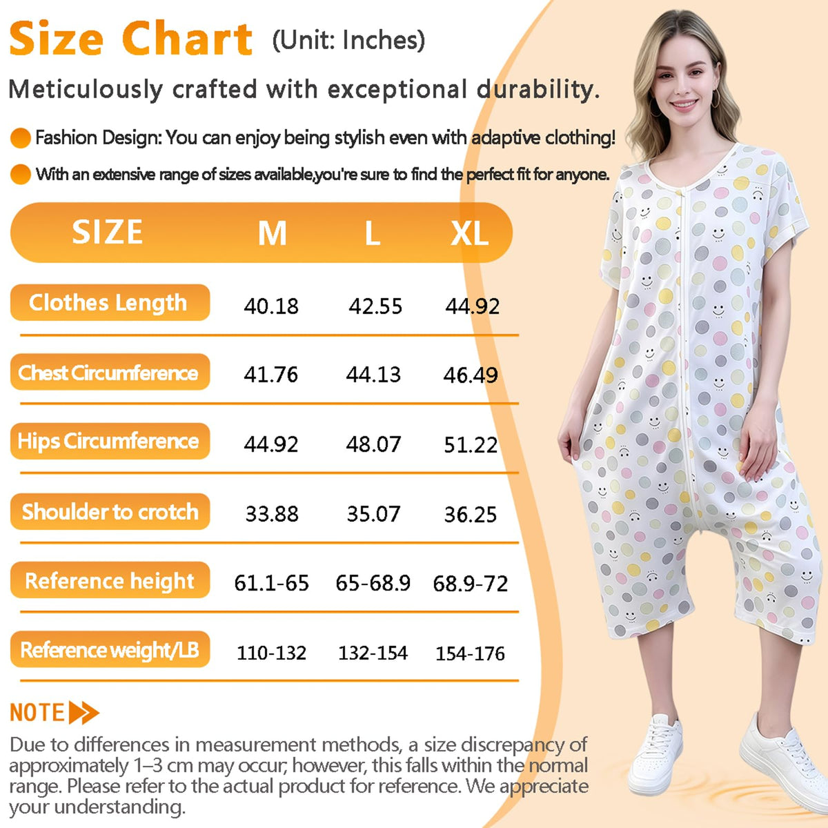Reversible Incontinence Jumpsuit with Zipper D423